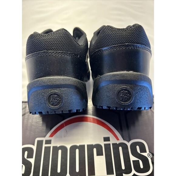 SlipGrips Lace-Up Slip Resistant Work Shoe Men 6 Women 8 Black New in Box - Picture 6 of 9